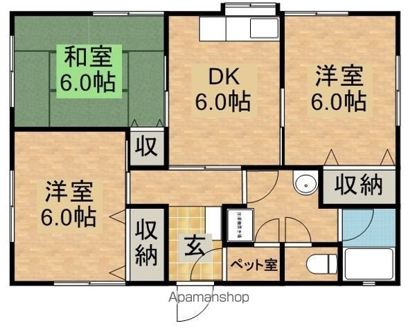 御前崎市 1階建 築24年の間取り写真