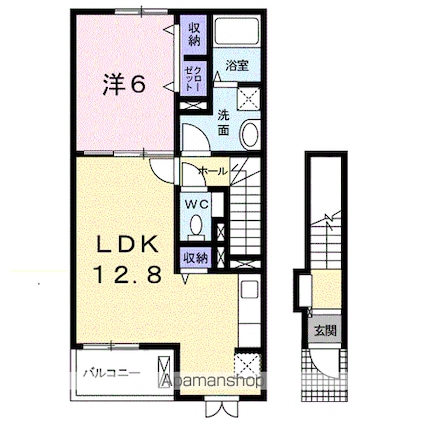 レジデンス・リオ　Ⅱ[1LDK/49.1m2]の間取図