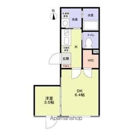 東京都中野区南台３丁目[1DK/29.43m2]の間取図
