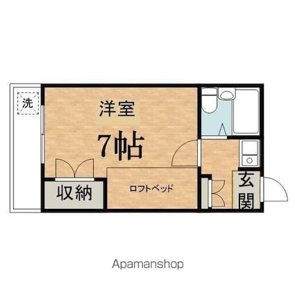 コートビレッジ桜ヶ丘ＰａｒｔⅡ[1K/19.8m2]の間取図