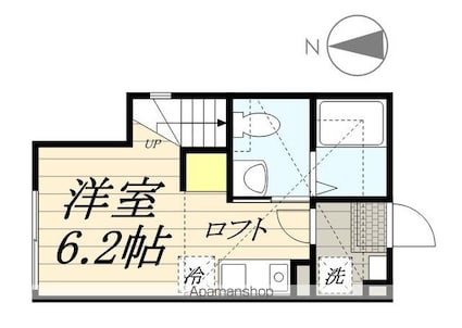 ハーミットクラブハウス三ツ境[1R/19m2]の間取図