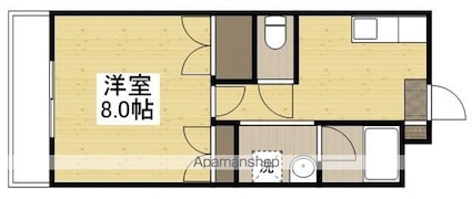 岡山県倉敷市松島[1K/30m2]の間取図