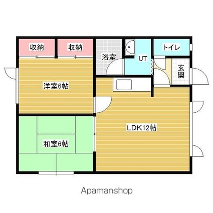 アイリス２６[2LDK/54m2]の間取図