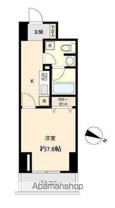 ＫＤＸ定禅寺通レジデンス[1K/29.31m2]の間取図