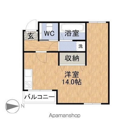 ＬＯＳ　ＢＯＮＯＳ[1R/32.42m2]の間取図