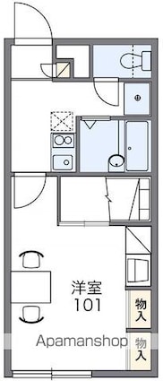 レオパレスＧｌａｄｎｅｓｓ　Ⅱ[1K/23.18m2]の間取図