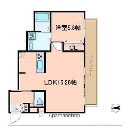 エクシード根岸アメニティーレジデンス[1LDK/49.93m2]の間取図