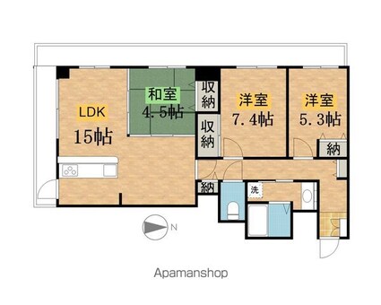 ＵＲビュータワー八王子[3LDK/81.13m2]の間取図