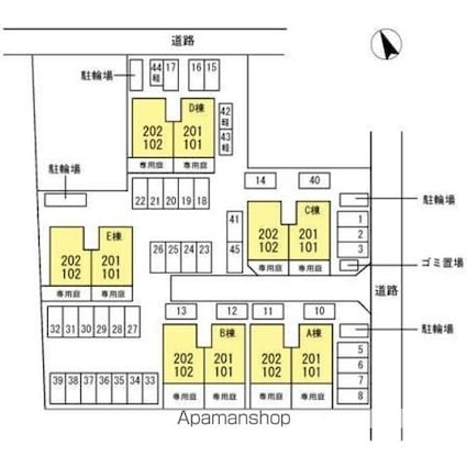 香川県高松市円座町[2LDK/54.38m2]の配置図