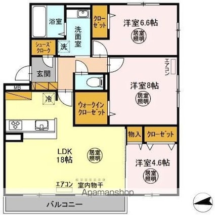 ティアラⅠ[3LDK/85.86m2]の間取図