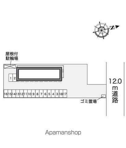 レオパレスラ　フォーレ[1K/23.18m2]の配置図