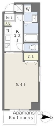 ＧＲＡＣＥ緑町[1K/27.59m2]の間取図