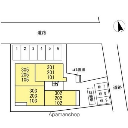 セイル倉敷[1LDK/40.6m2]の配置図