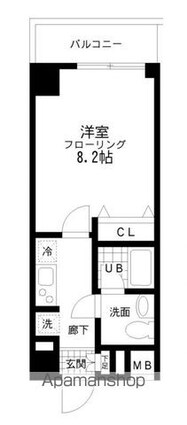 レジディア桜上水[1K/25.04m2]の間取図