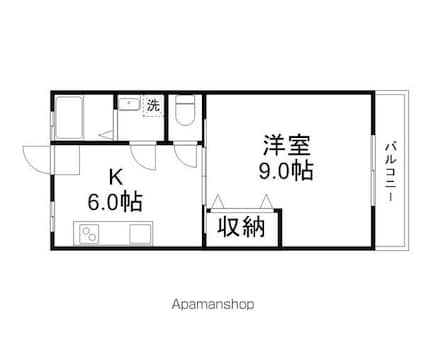滋賀県大津市雄琴１丁目[1DK/35m2]の間取図