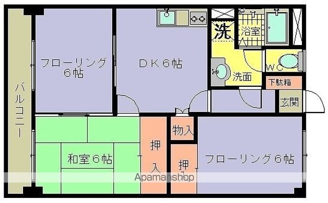 【サルドセジュール箱崎駅前の間取り】