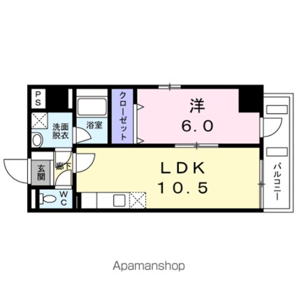 東京都中央区日本橋横山町[1LDK/40.15m2]の間取図