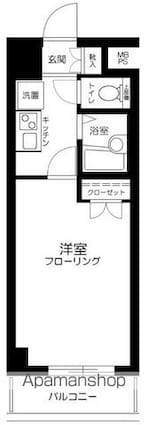クレアシオン南大塚[1K/22.8m2]の間取図
