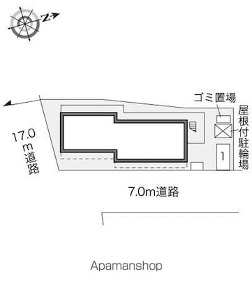 レオパレスＦｌｏｒＴａｉｌ[1K/20.28m2]の配置図