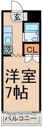 ジュネス井上[1R/19.25m2]の間取図