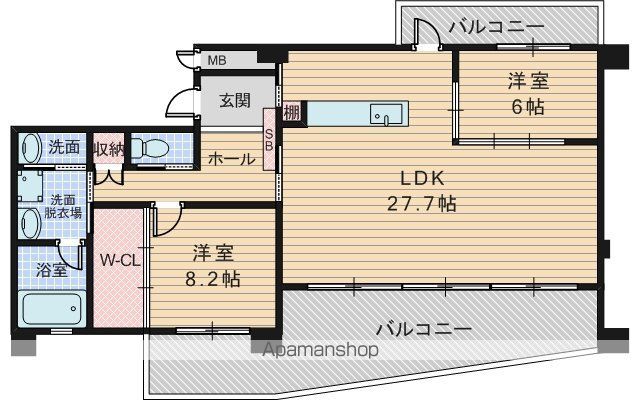 ASSKYFLOORの間取り写真