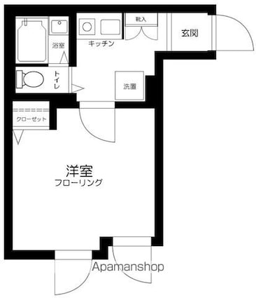 東京都荒川区西尾久１丁目[1K/17.15m2]の間取図