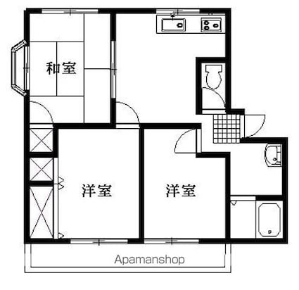 パールハイツ[3DK/50.9m2]の間取図