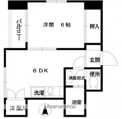 リヴラン[1DK/31.03m2]の間取図