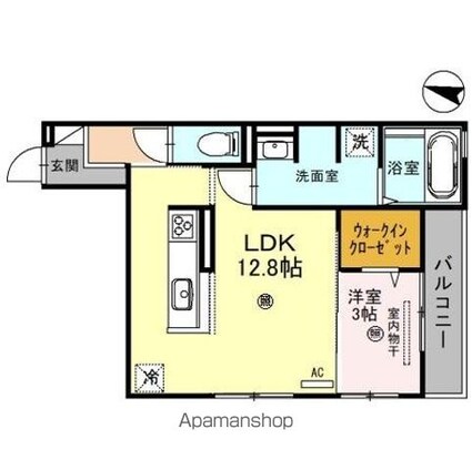 和歌山県和歌山市田中町５丁目[1LDK/42.28m2]の間取図