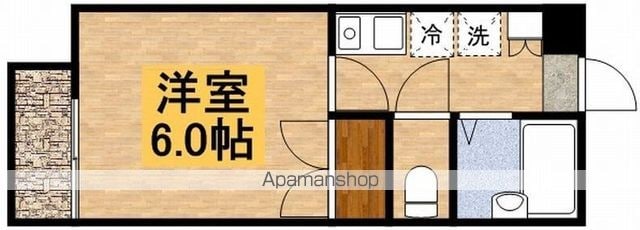 東京都武蔵野市御殿山２丁目[1K/19.21m2]の間取図
