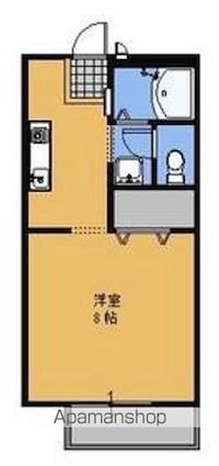 サンライフ千波　Ａ[1K/27.08m2]の間取図