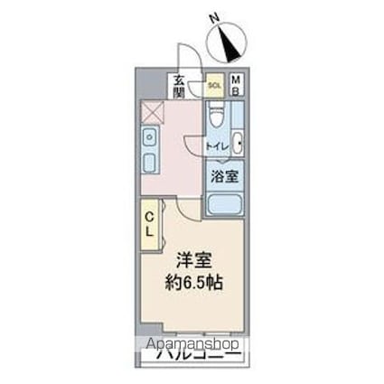 パルティーダ[1K/24.82m2]の間取図