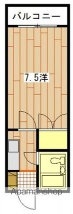 広島県広島市西区大芝２丁目[1K/19.44m2]の間取図