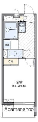 レオパレス翔[1K/19.87m2]の間取図