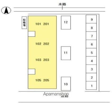 メゾン・ウィステリア[2LDK/55.72m2]の配置図