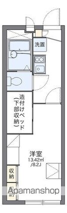 レオパレス恵夢伍番館[1K/22.35m2]の間取図