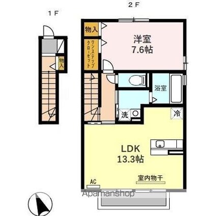 モダン・アメニティ[1LDK/55.29m2]の間取図