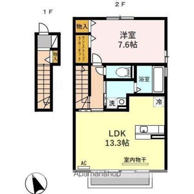 モダン・アメニティ[1LDK/55.29m2]の間取図