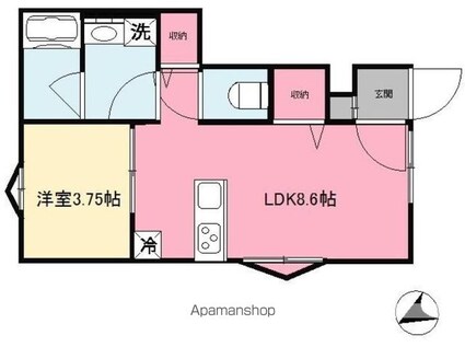 ＥＬＦ立花[1LDK/27.8m2]の間取図