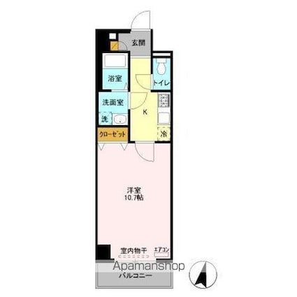 エキスポコンフォート　Ⅱ[1K/33.83m2]の間取図