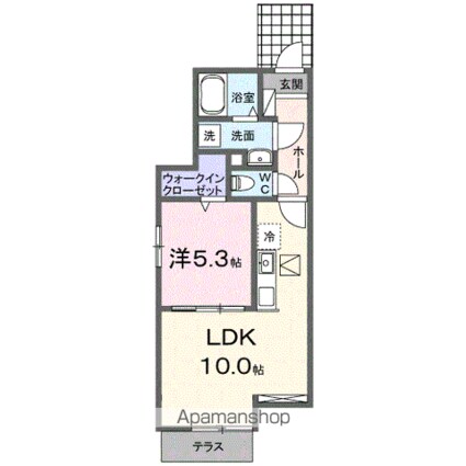 ガジュマル[1LDK/40.46m2]の間取図