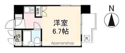 プチメゾン片原町[1R/17.98m2]の間取図