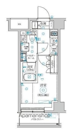 セジョリ横浜ＷＥＳＴⅡ[1K/21m2]の間取図
