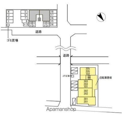 メゾンＮ＆Ｎ[2LDK/55.45m2]の配置図
