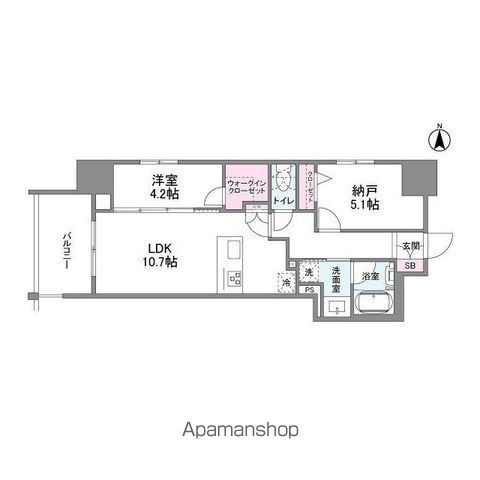 シーズンフラッツ南森町PREMIERの間取り写真