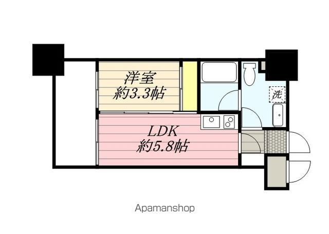 福岡市博多区神屋町のマンションの間取り