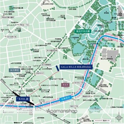 東京都練馬区氷川台３丁目[2K/25.52m2]の周辺