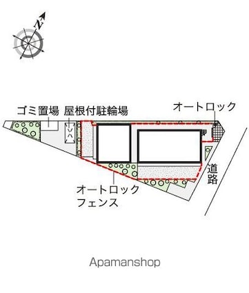 レオネクストＬＵＣＥ高松[1K/26.08m2]の配置図