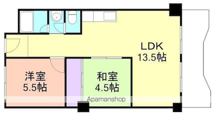 秋葉山マンション[2LDK/47m2]の間取図