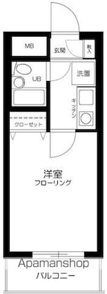菱和パレス月島[1K/17.73m2]の間取図